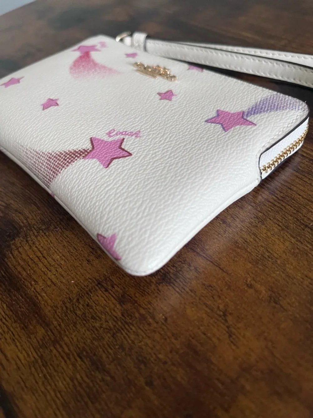 Coach White disco stars Wristlet - Picture 3 of 7